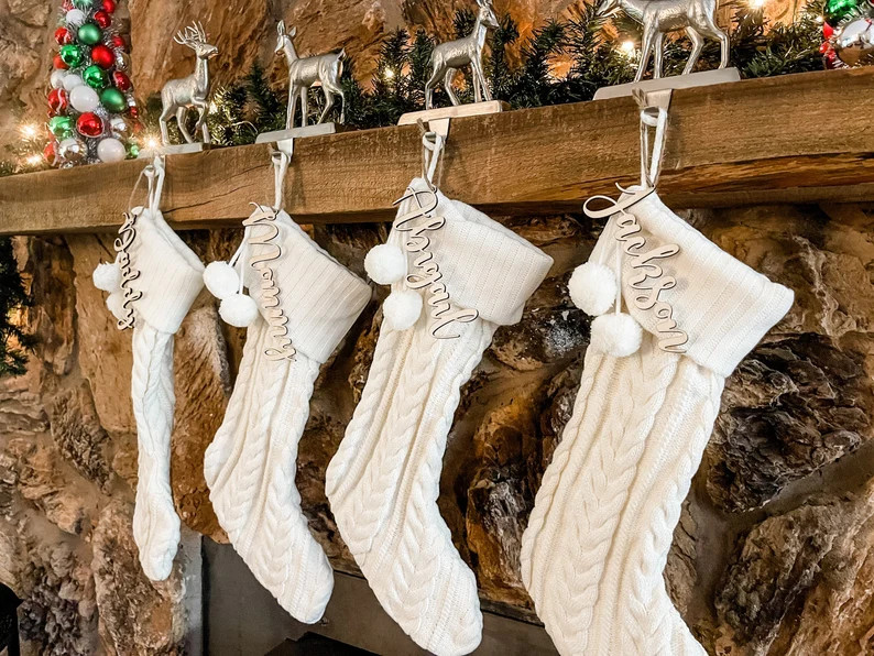 Christmas Stocking Name Tags - Etsy | Etsy (US)