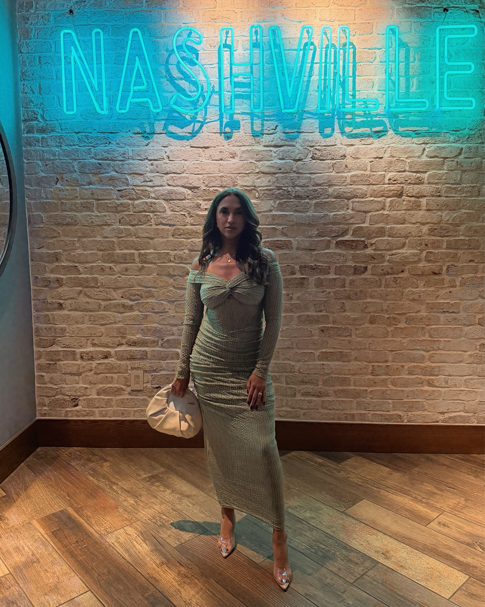 Hello Molly spring wedding guest dresses are always a show stopper. This sage green mesh midi dress was better in person than I could have hoped for ✨ @Hello Molly 

#LTKWedding #LTKSaleAlert #LTKootd