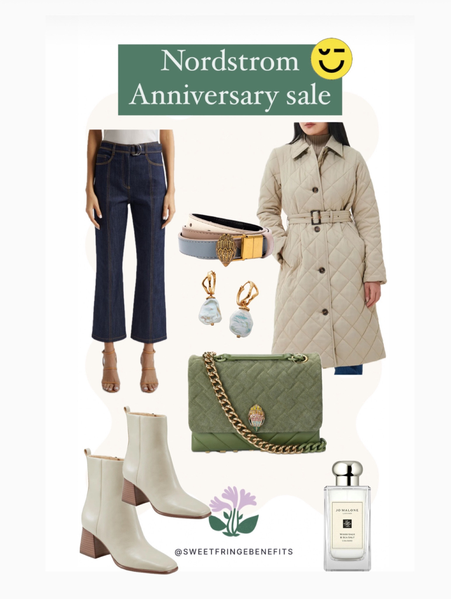 Nordstrom Anniversary Sale outfit idea! These jeans look incredible. And love this beautiful coat. 

Cinq a Sept Barbour coats white boots statement purse 

#LTKxNSale #LTKMidsize #LTKOver40