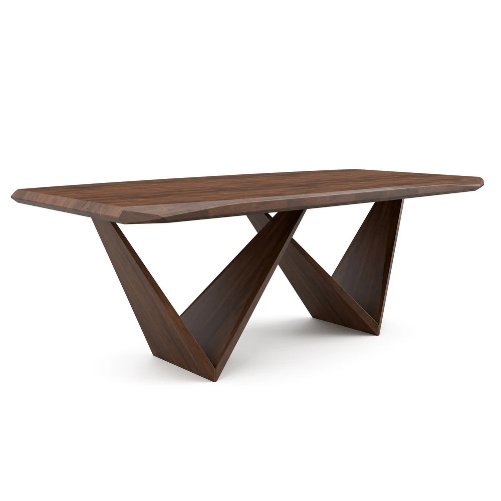 Furniture of America Abigail III Mid-Century Modern Walnut Handfinished Solid Wood 83-inch Dining... | Bed Bath & Beyond