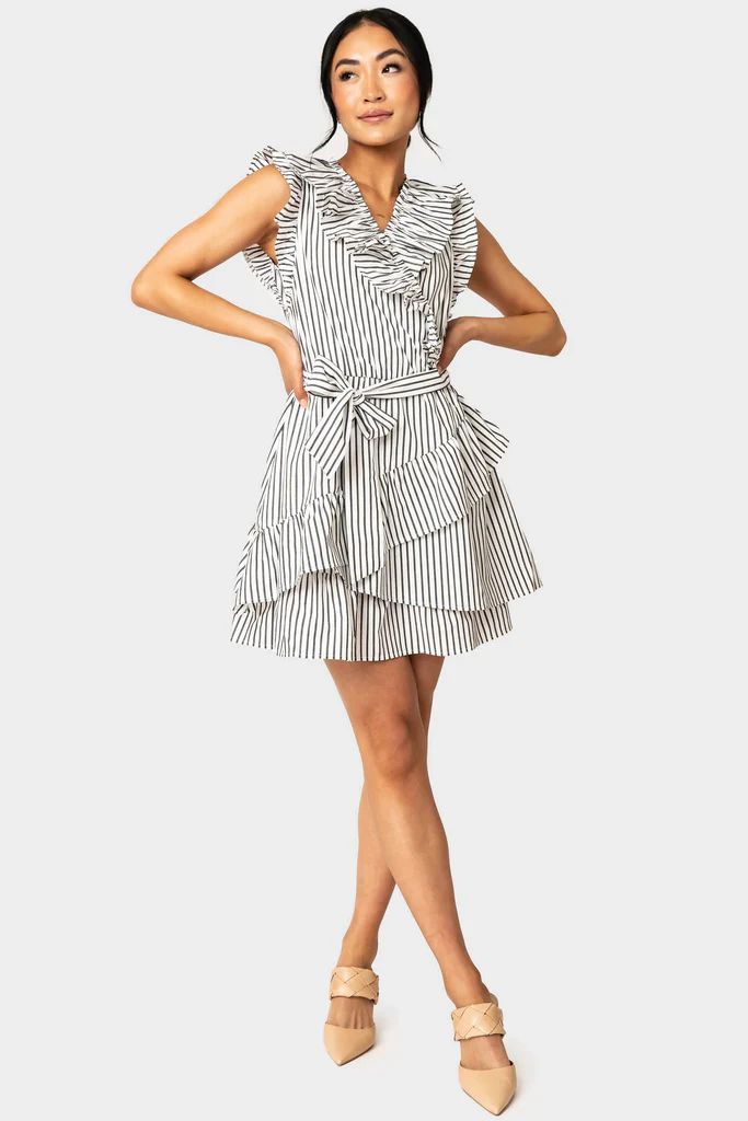 Ruffles For Days Wrap Dress with Belt | Gibson