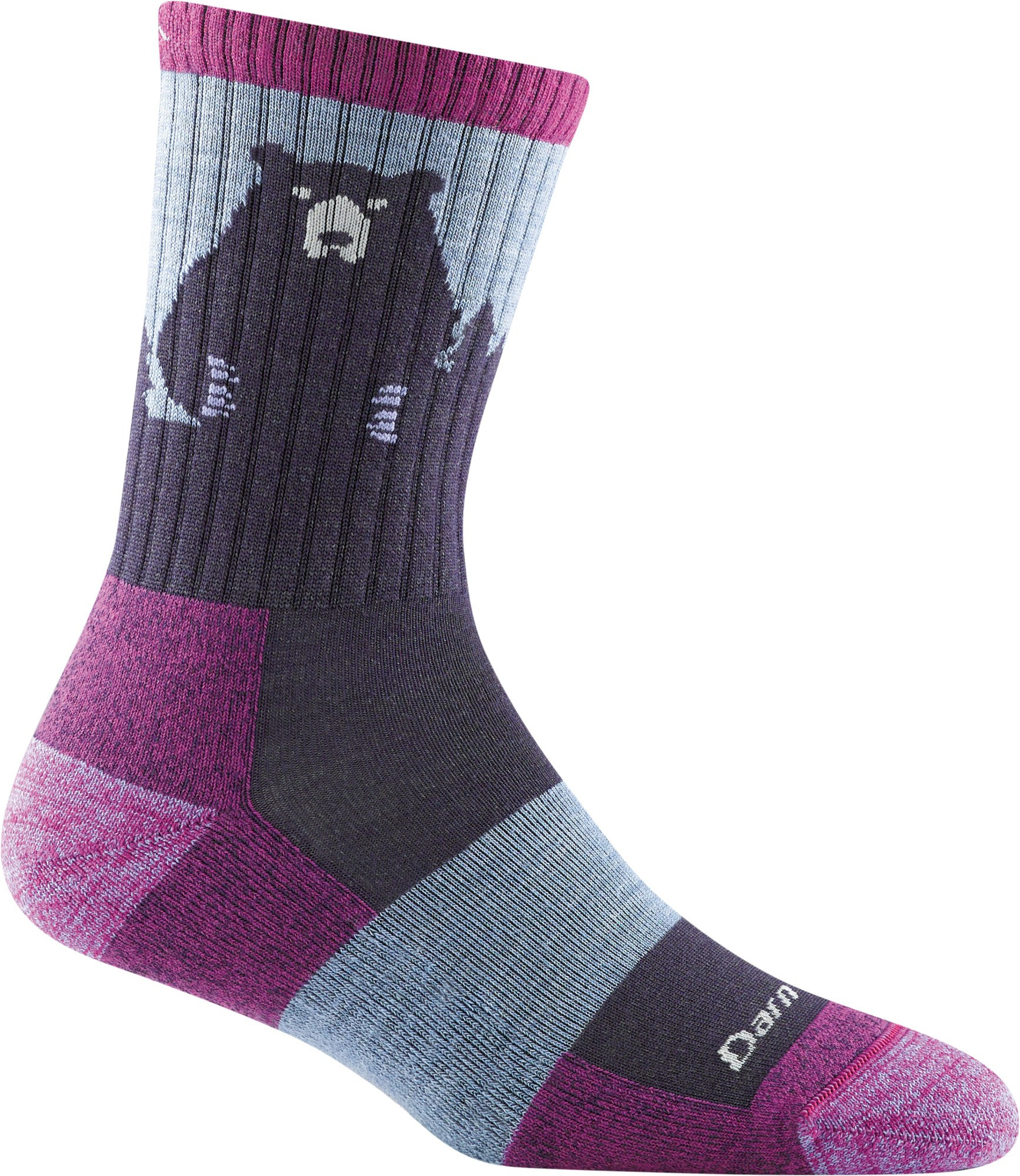 Darn Tough Women's Bear Town Micro Crew Socks Purple L | REI