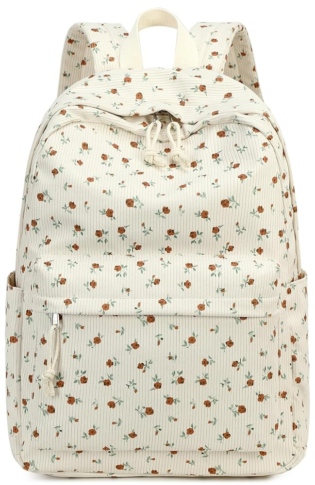 School Backpack for Teen Girls Bookbags Elementary High School Corduroy Laptop Bags Women Travel ... | Amazon (US)