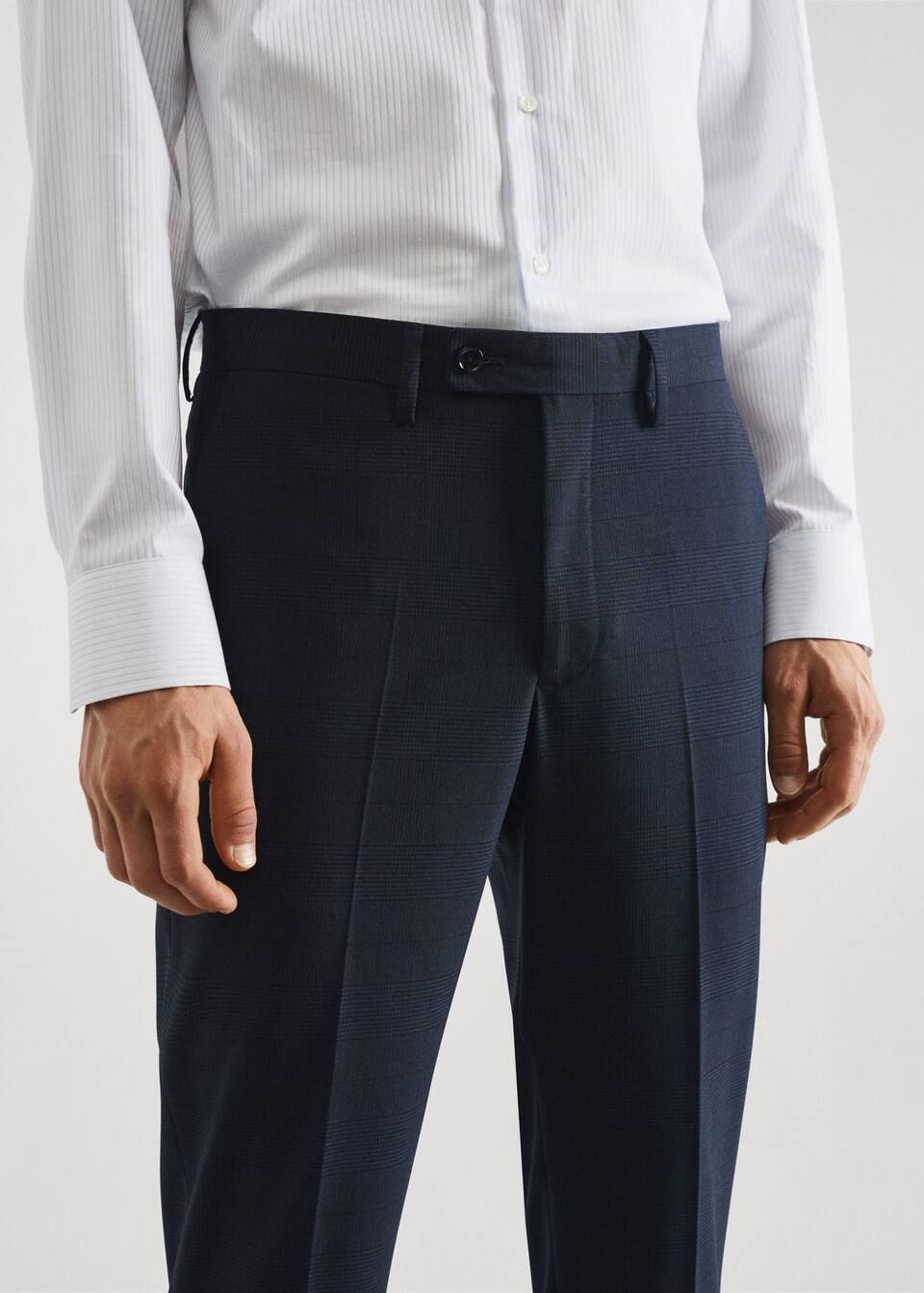 Gemusterte slim fit-anzughose aus stretchgewebe -  Herren | Mango Man Deutschland | MANGO (DE)