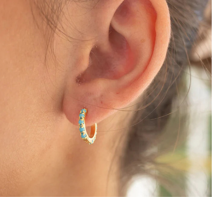Turquoise Treasure Hoops | Erin McDermott Jewelry