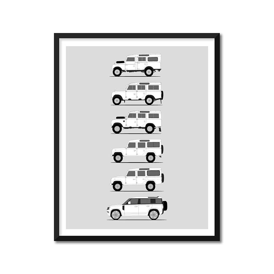 Land Rover Defender 110 (4 Door) Inspired Poster Print Wall Art Handmade Decor of the Land Rover ... | Amazon (US)