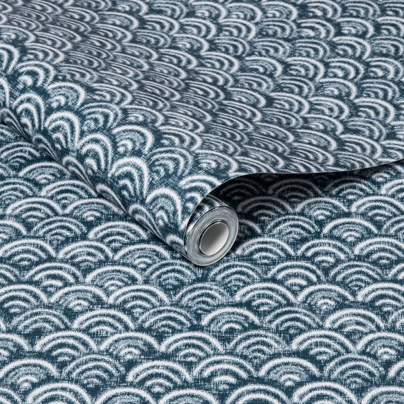 Rainbow Scallops Peel & Stick Wallpaper Blue/White - Opalhouse™ | Target