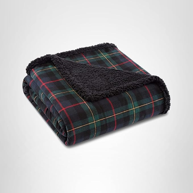 Eddie Bauer - Blanket, Super Soft Reversible Sherpa & Brushed Fleece Bedding, Throw Blankets for ... | Amazon (US)