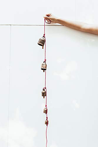 Handmade Christmas Boho Wall Hanging Decorative Bells for Garland, Dorm Nursery Bedroom Living Room Apartment Office, Decorative Wall Art Gift for Girls Mom, Gold (5 Bell) | Amazon (US)