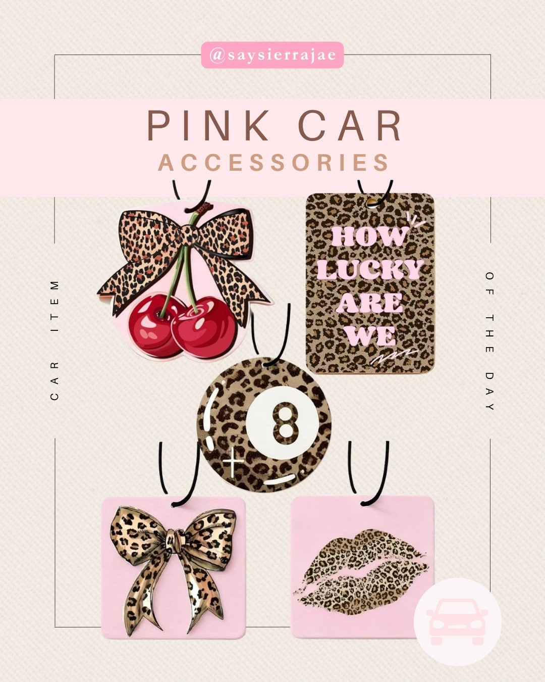 These cheetah print air fresheners are perfect for those who love a little wild style. 

 #LTKdayinmylife #LTKvlog #LTKTravel