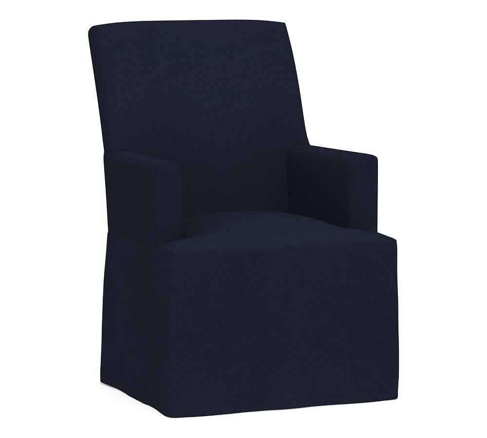 PB Comfort Square Dining Armchair Replacement Slipcovers | Pottery Barn (US)