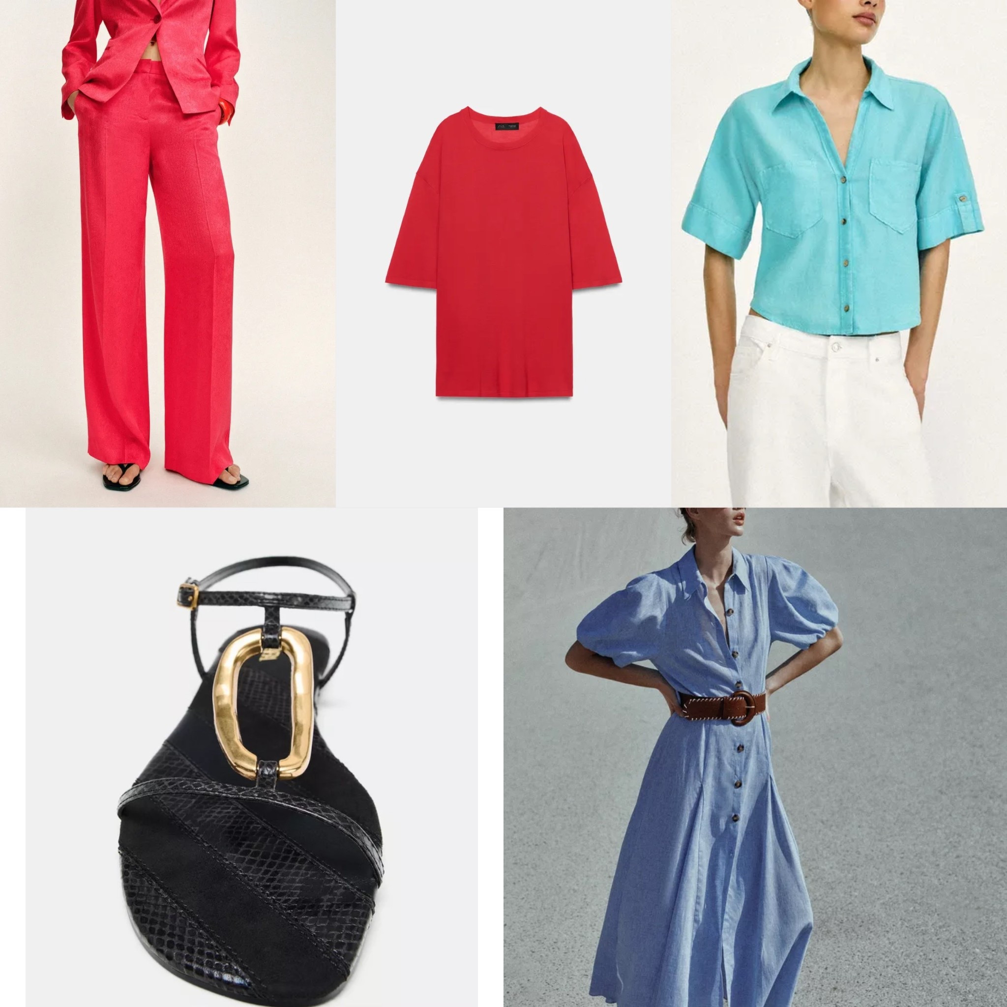 Zara faves!! Loving the burst of red and sandals for summer 