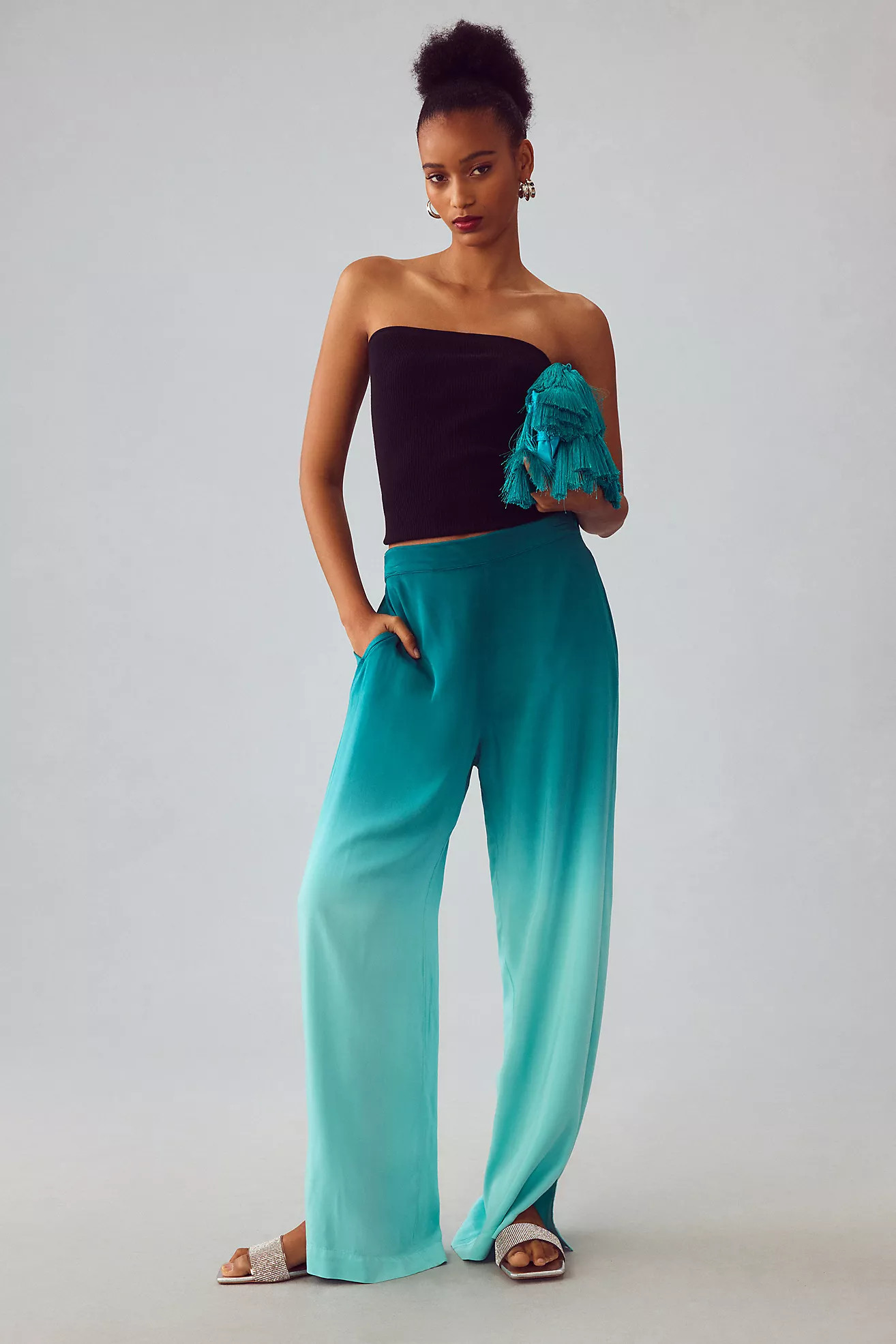 Cloth & Stone Ombre Wide-Leg Pants | Anthropologie (US)