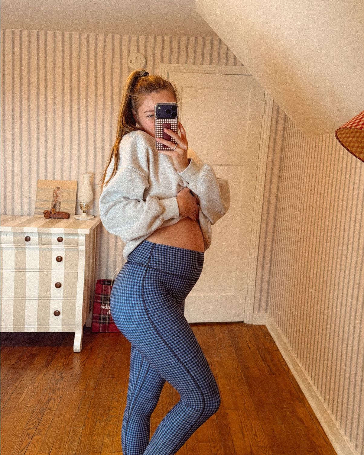 Bump friendly comfy outfits 🥰 typically wear a small, but sized up to Medium in both and it’s perfect! Leggings have a good stretch while still fitting comfortable snug🩵
#abercrombie #af #ltkaf #bumpfriendly #pregnancy #pregnant 

#LTKBump #LTKootd #LTKSaleAlert