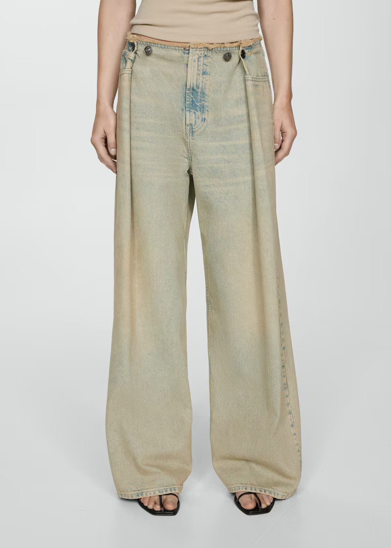 Super-loose wide leg jeans -  Women | Mango USA | MANGO (US)