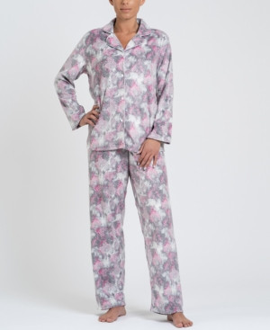 Tahari Notch Collar Pajama Set, Online Only | Macys (US)