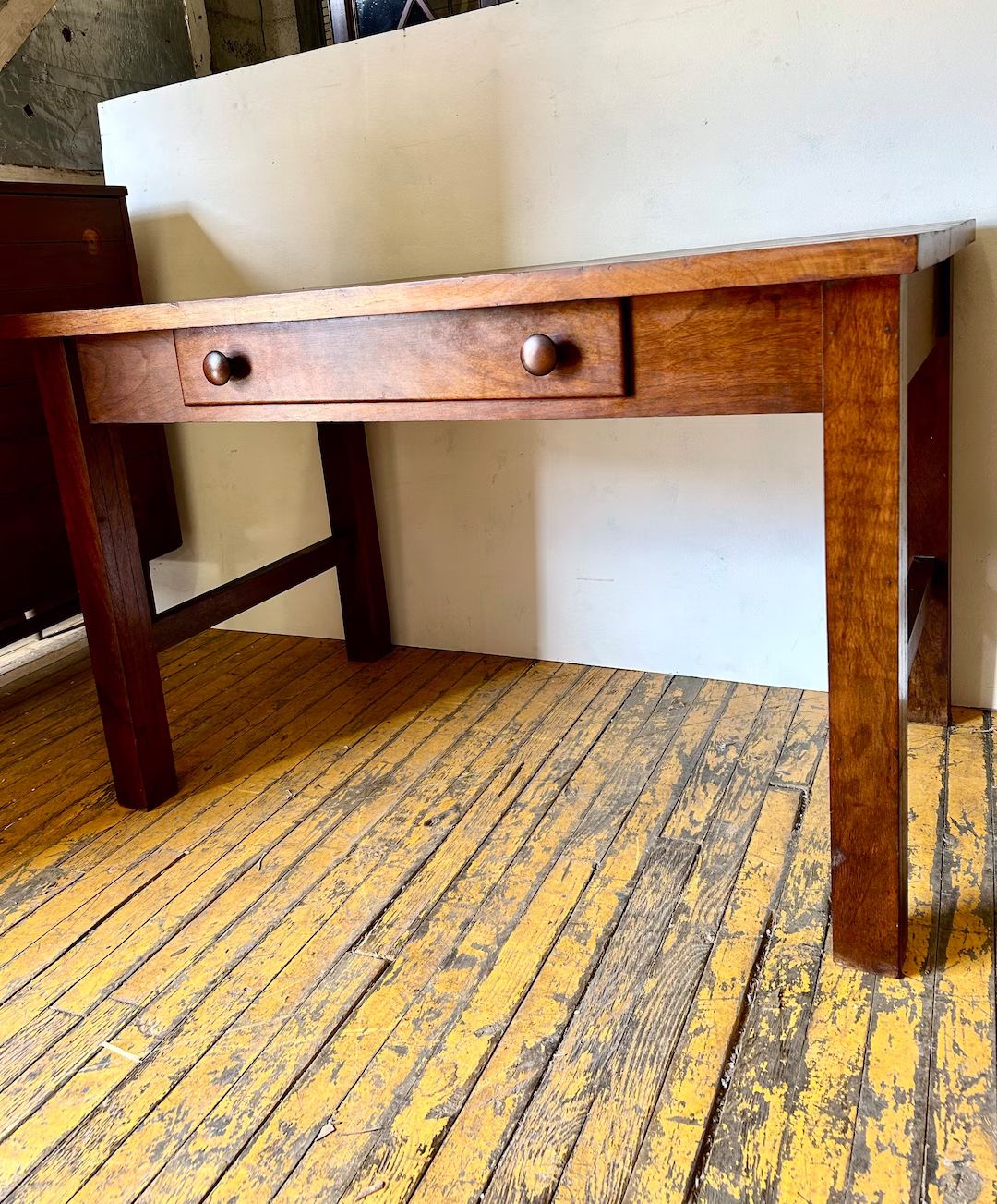 Vintage Solid Walnut Desk with Drawer | Etsy (US)