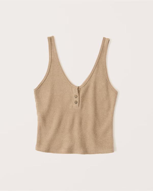 Waffle Henley Cami | Abercrombie & Fitch (US)