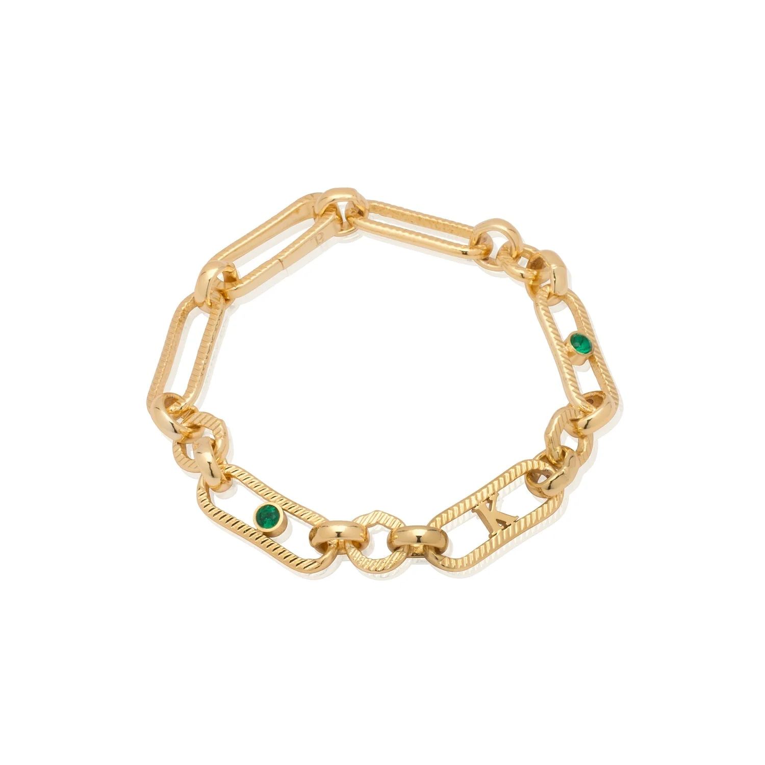 Figaro Chain Custom Bracelet (Gold) | Abbott Lyon