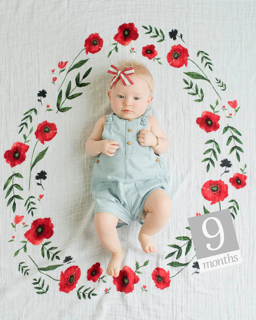 Photo Blanket - Summer Poppy | Little Unicorn