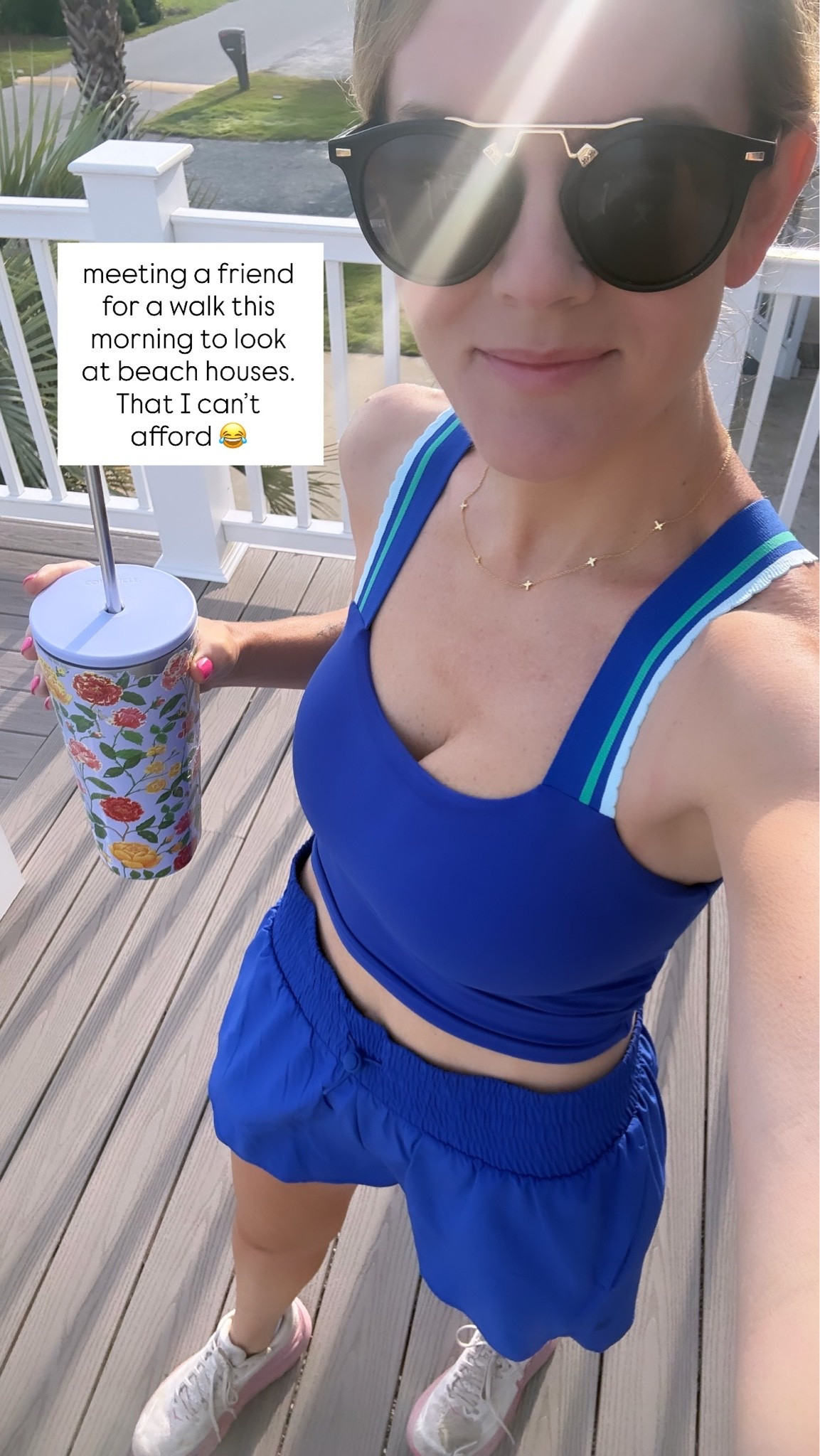 the cutest workout set from Target! 🎯 Finally got a pair of the high waisted shorts and everyone raves about. They are so flattering! 
@Target #sponsored

#LTKootd #LTKOver40 #LTKmorningroutine