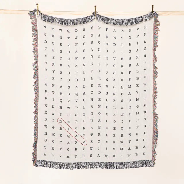 Personalized Word Search Throw Blanket | UncommonGoods