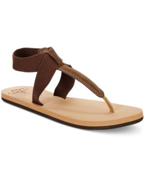 Reef Cushion Moon T-Strap Flat Sandals Women's Shoes | Macys (US)