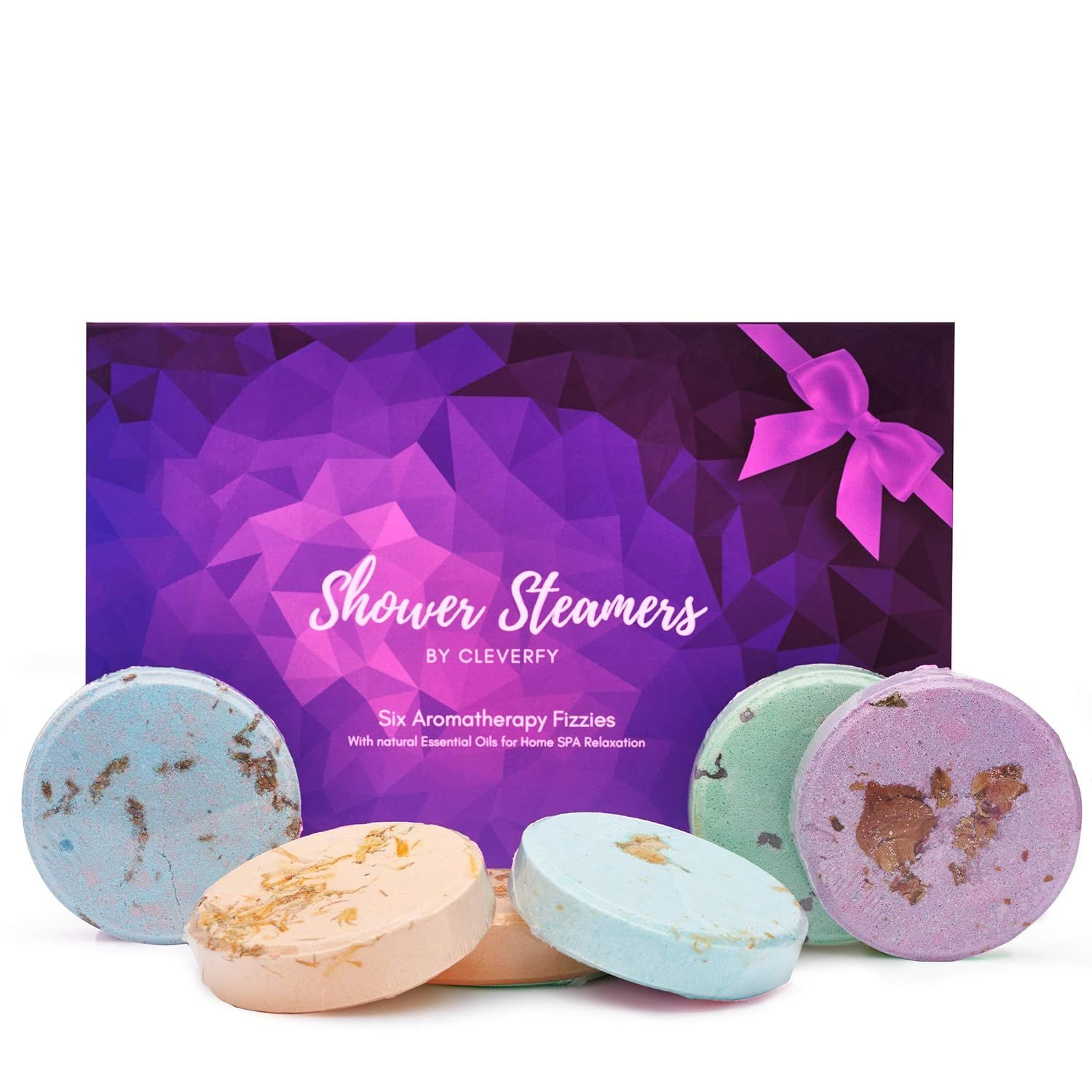 Cleverfy Shower Steamers - [6x] Aromatherapy Shower Bombs With Essential Oils for Relaxation. Set... | Amazon (US)