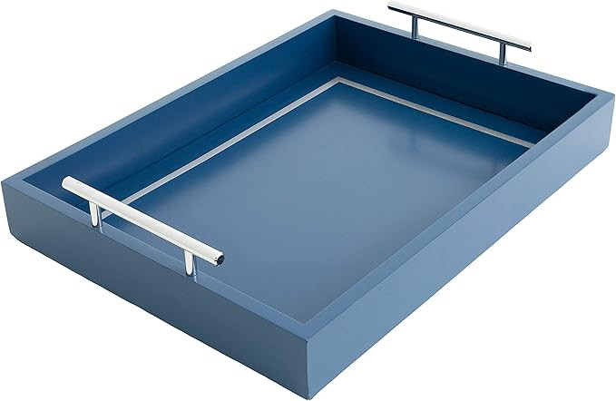 Deluxe Tray for Coffee Table – Blue Serving Tray with Handles, a Decorative Tray for Every Room... | Amazon (US)