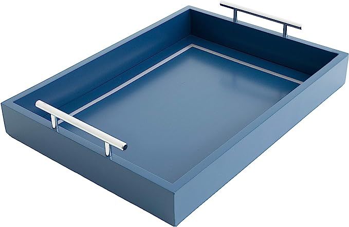 Deluxe Tray for Coffee Table – Blue Serving Tray with Handles, a Decorative Tray for Every Room... | Amazon (US)