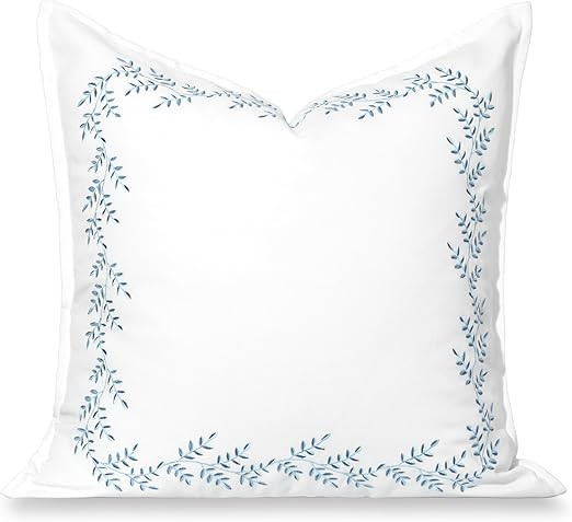 Hofdeco Premium Grandmillennial Coastal Hampton Patio Indoor Outdoor Throw Pillow Cover Only, 20"... | Amazon (US)