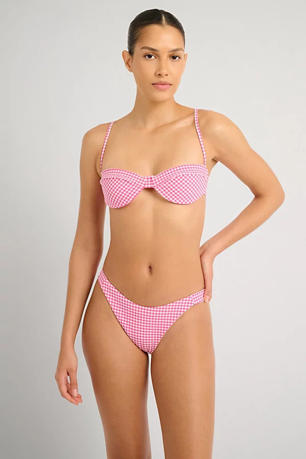 Onia Brigitte Balconette Underwire Bikini Top in Pink, Women's at Urban Outfitters | Urban Outfitters (US and RoW)