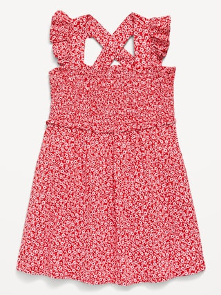 Printed Sleeveless Smocked Dress for Toddler Girls | Old Navy (US)
