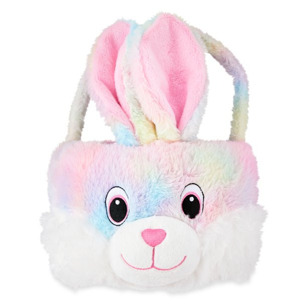 "Way to Celebrate! Easter Plush Chubby Cheek Easter Basket, Rainbow Bunny" | Walmart (US)