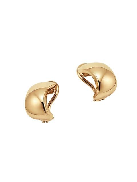 Essentials Uptown 18K Yellow Gold Huggie Hoop Earrings | Saks Fifth Avenue