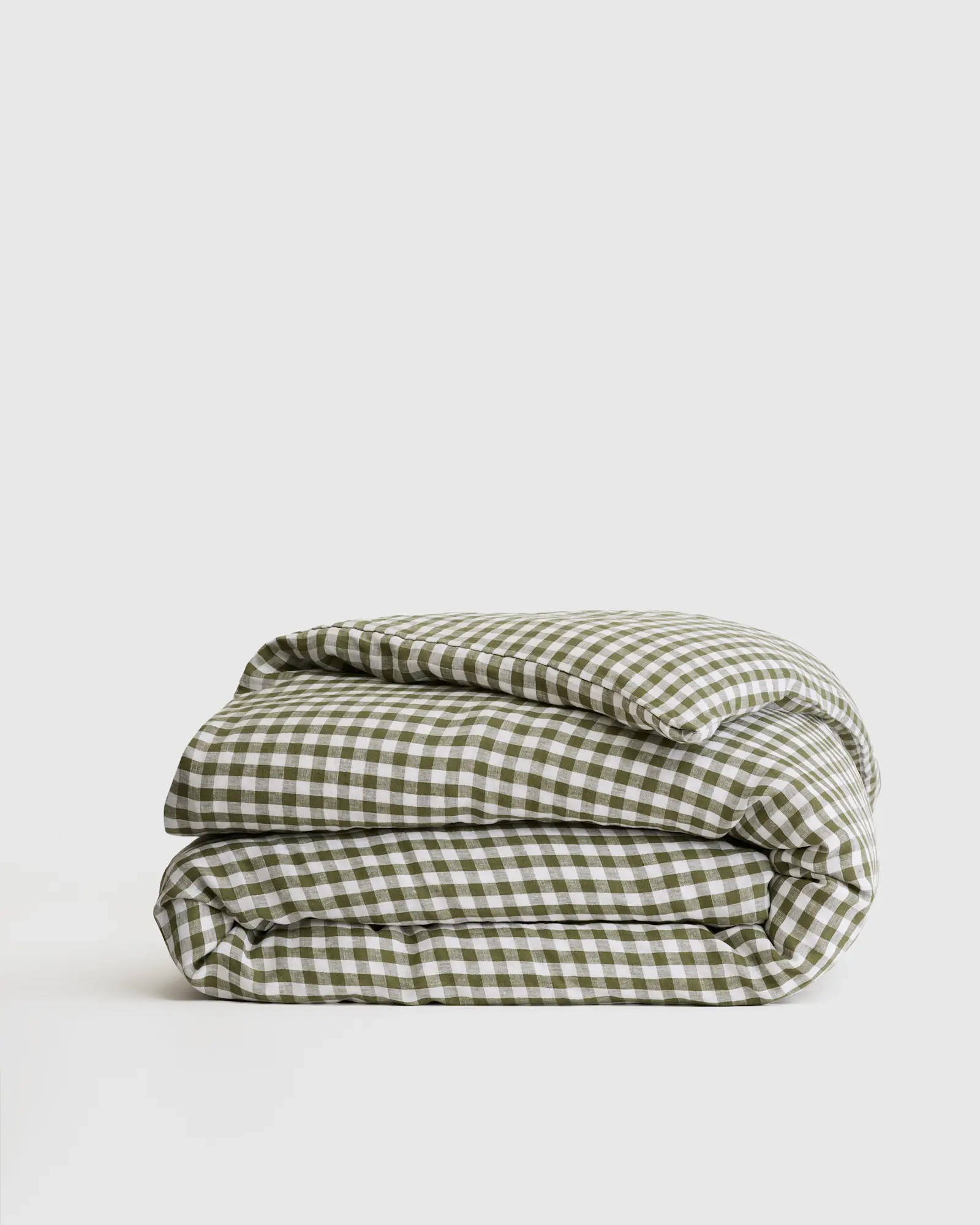 European Linen Gingham Duvet Cover | Quince