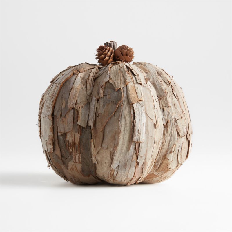 Small Wood Chip Pumpkin + Reviews | Crate & Barrel | Crate & Barrel