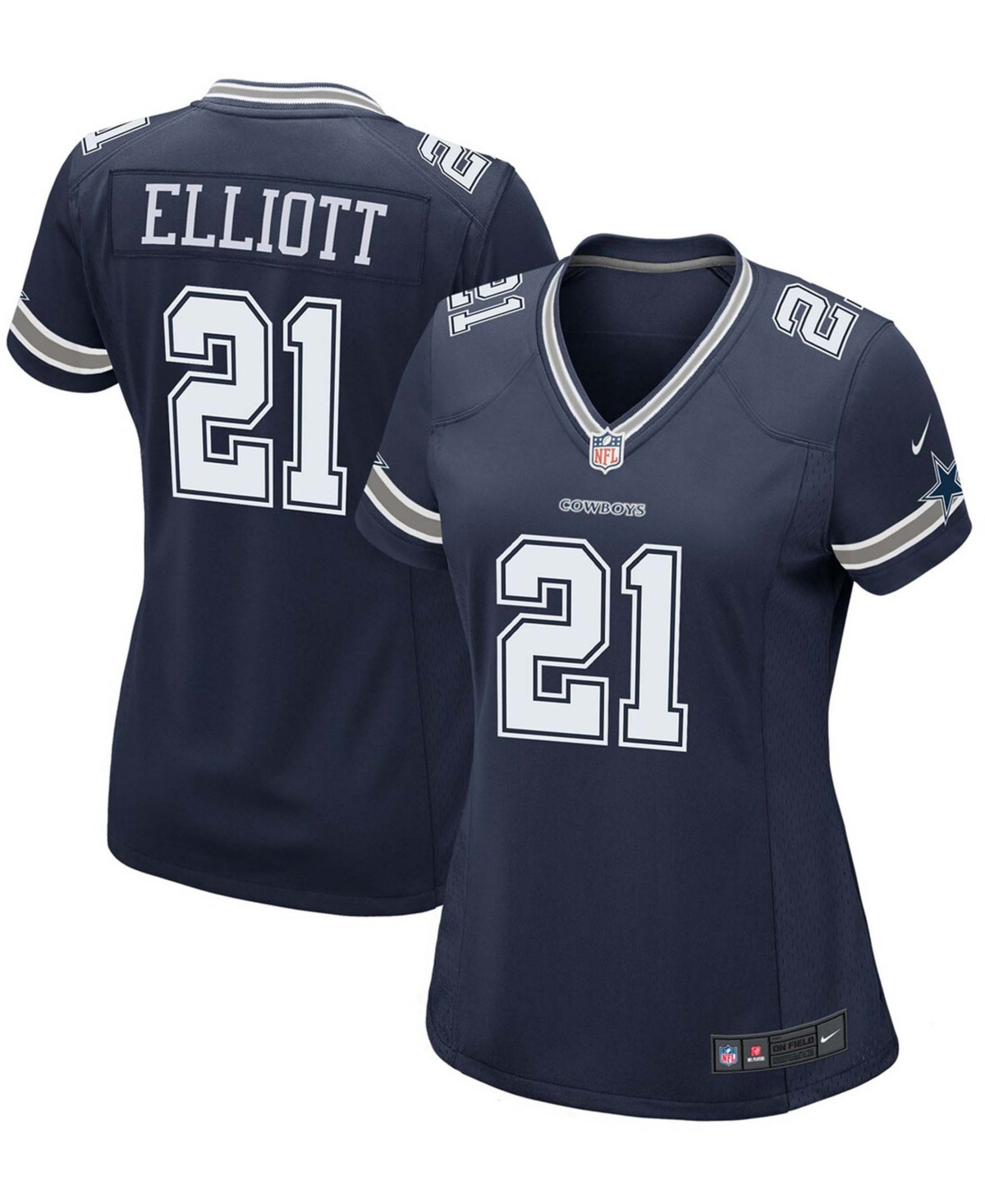 Women's Ezekiel Elliott Navy Dallas Cowboys Game Team Jersey | Macys (US)