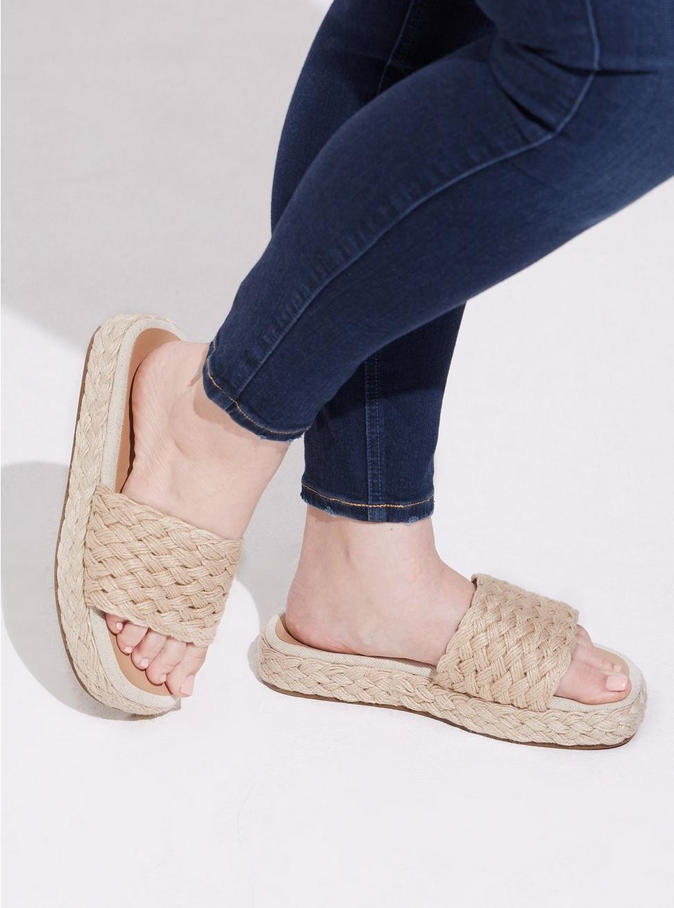 Raffia Platform Slide (WW) | Torrid (US & Canada)
