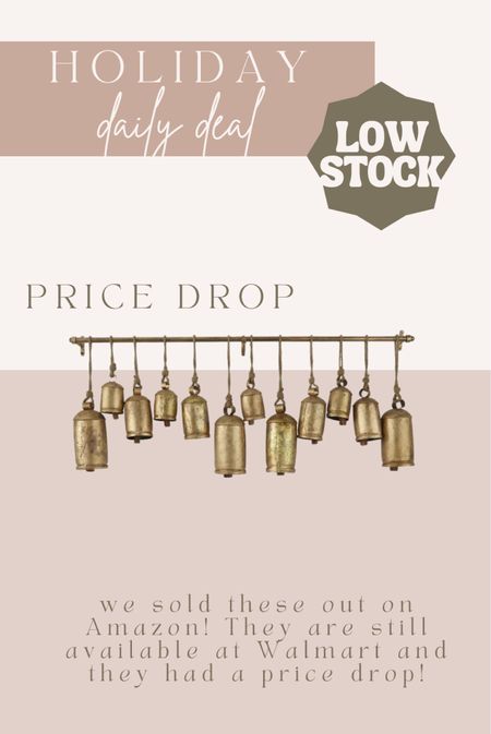 These hanging bells were the top seller this week! Sold out on Amazon but available now at Walmart! 
Christmas decor
Holiday decor

#LTKhome #LTKHoliday #LTKsalealert