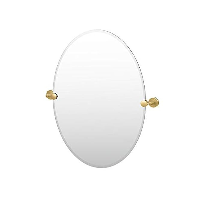 Gatco 4239 Latitude II Oval Mirror, 26.5", Brushed Brass | Amazon (US)