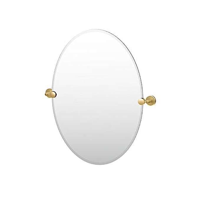 Gatco 4239 Latitude II Oval Mirror, 26.5", Brushed Brass | Amazon (US)