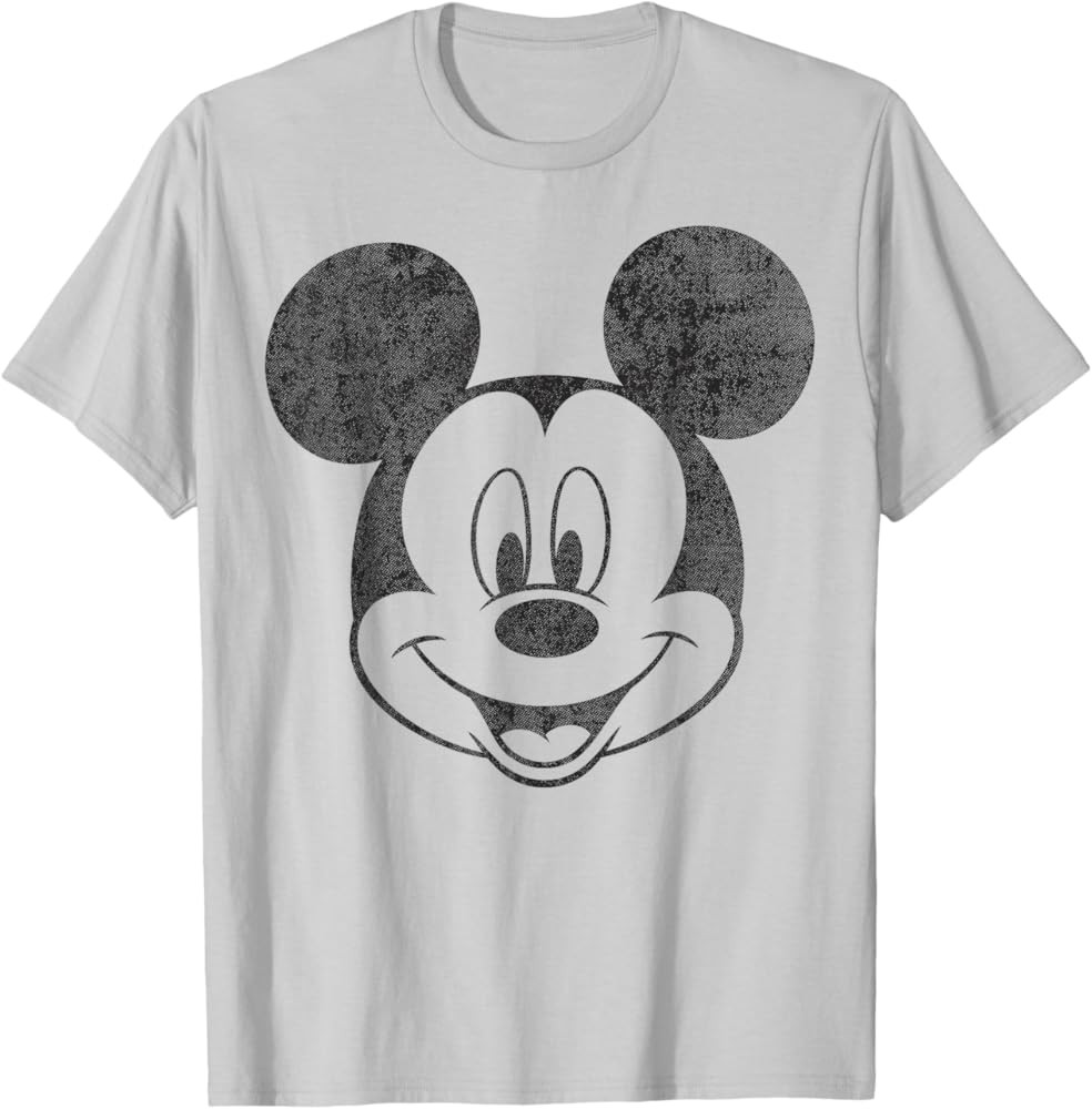 Disney Mickey Mouse Black and White Portrait T-Shirt | Amazon (US)