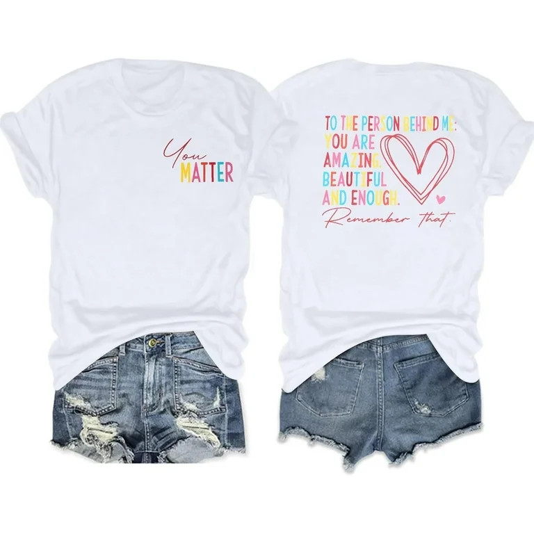 Womens Graphic Tees Spread Kindness Cute T Shirts | Walmart (US)
