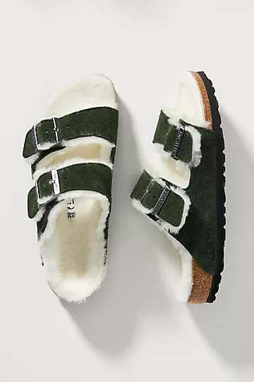Birkenstock Arizona Shearling-Lined Sandals | Anthropologie (US)