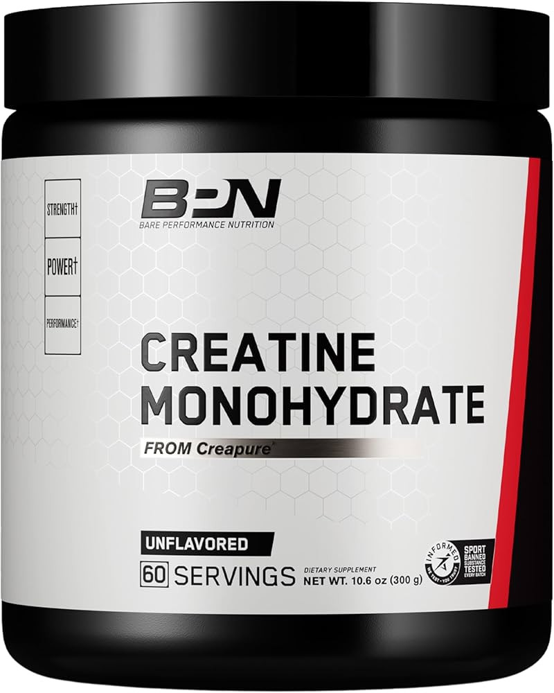 BARE PERFORMANCE NUTRITION, Safe and Effective BPN Pure Creatine Monohydrate by Creapure, Unflavo... | Amazon (US)