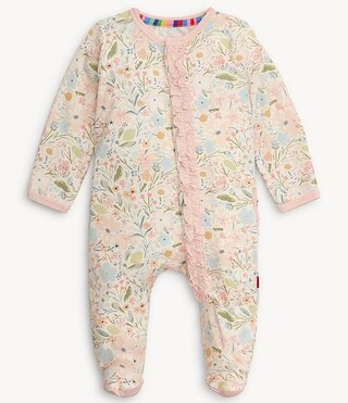 Magnetic Me® Baby Girls Newborn-9 Months Long Sleeve Charlotte Floral-Printed Footie Coverall | ... | Dillard's