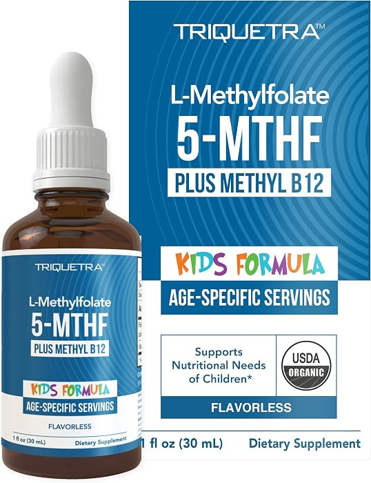 Organic Kids Methylfolate + Methyl B12 Cofactor - Flavorless, Sublingual Form - 5-MTHF Form, Supe... | Amazon (US)