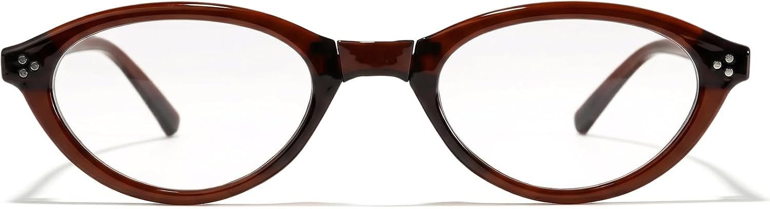 SODQW Foldable Vintage Oval Cat-Eye Blue Light Blocking Glasses for Women Retro Stylish Eyewear for Computer Use | Amazon (US)