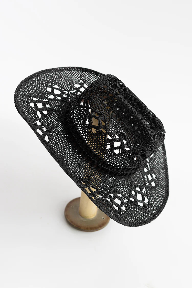 Flea Style Dallas Black Straw Western Hat | Flea Style